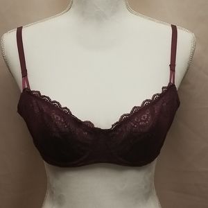 Victoria's Secret 36-B Wine Unlined Push-up Bra